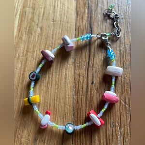 💖 Kawaii & Kitschy Handmade Fimo Clay Sushi Roll Charm Bracelet/Anklet 🍣🍱